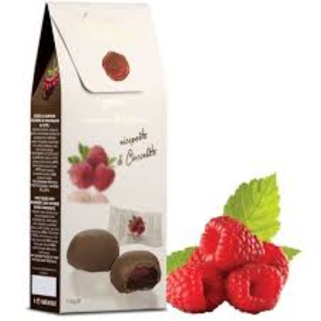 LE PREZIOSE RASPBERRY JELLIES IN M/CHOCOLATE 150G